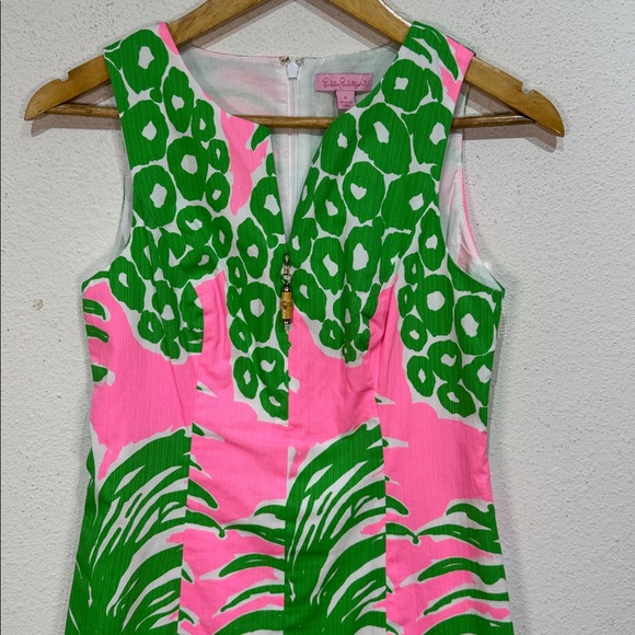 Lilly Pulitzer Mila Shift Dress Flamenco pineapple Pink and Green NWOT size 0 - Picture 3 of 11